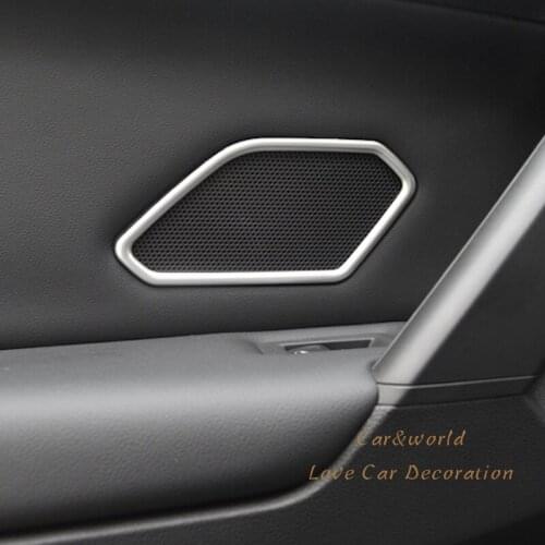 For Volkswagen VW Tiguan L 2017 Second Generation ABS Interior Audio Speaker Sound Ring Cover Trim Decoration Car Accessories