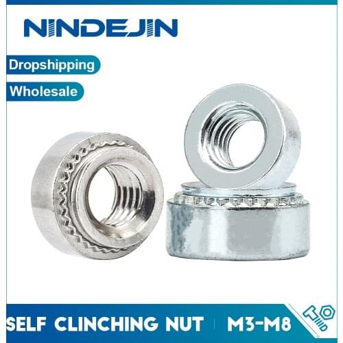 5-30pcs Self Clinching Nut 304 Stainless Steel Galvanized Swage Nut M3 M4 M5 M6 M8 Plug Nut Machine Tool Fasteners