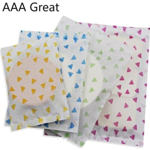 100Pcs/Lot Powder Puff Paper Pouches Packaging Cosmetics BB Cream Sponge Storage Bags Fruit Flower Tea Bag Colorful Packing Gift