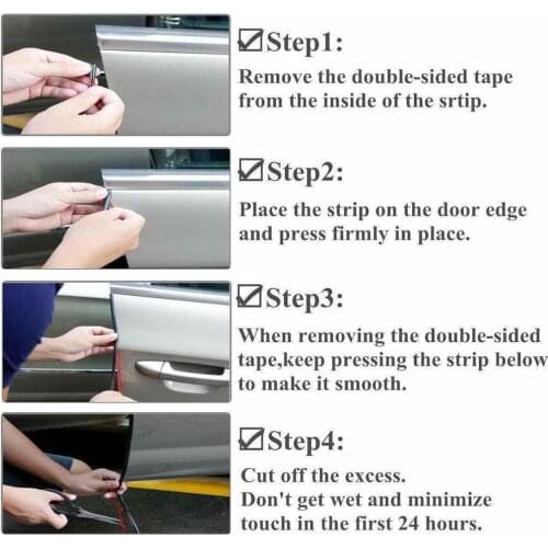 16ft Car Door Edge Trim Molding Rubber Seal Strip Scratch Guard Decor Protector U5A2