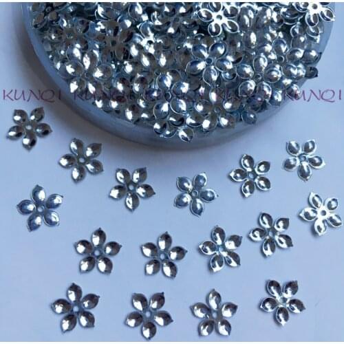 1600pc/2800pc 10mm Plum Blossom Flower Cup Silver Loose Sequin Paillette Sewing,Wedding Craft,Women DIY Garment Accessory SFF10