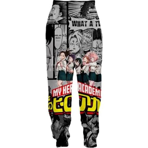 2021 Japan Kawaii Anime Cartoon My Hero Academia 3D Print Men Women Pants Casual Joggers Dropshipping Autumn Regular Sweatpants