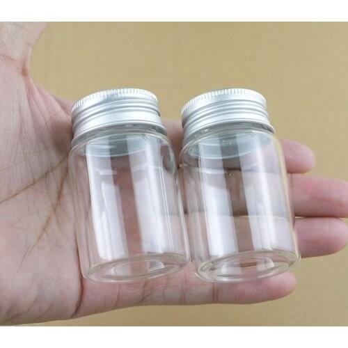 24 pcs/lot 37*60mm 40ml Small Glass Bottle Test Tube Glass Jars Container DECORATIVE DIY BOTTLES Glass Spice Storage Containers