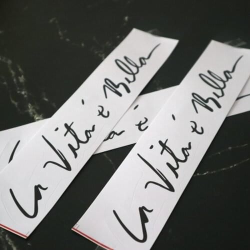 CS-754#5*25cm La vita e bella life is beautiful funny car sticker printed PVC decal for auto car stickers styling car decoration