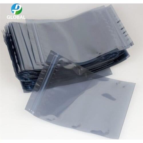 D&P 50pcs Various sizes of ESD Zip lock Electronic Accessories/battery Anti Static Packaging plastic Anti-Static Shielding Bags