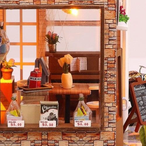 1:24 Wood DIY Dolls House Kit Peaceful The Rainbow Coffee Handcrafts
