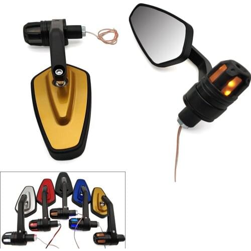 For Honda CB400SF CB1100 CB600F CB1000R CBR900RR CBR600F Motorcycle retrovisor Mirrors accessories With LED Turn signal Light