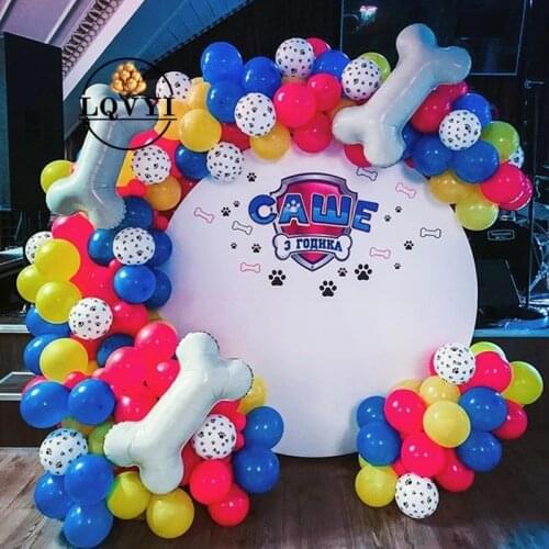 Pets Dog Paw Latex Balloons Dog bones Animal Theme Party Decor Kids Classic Toys Globos Helium Air Inflatable cow Balls Supply