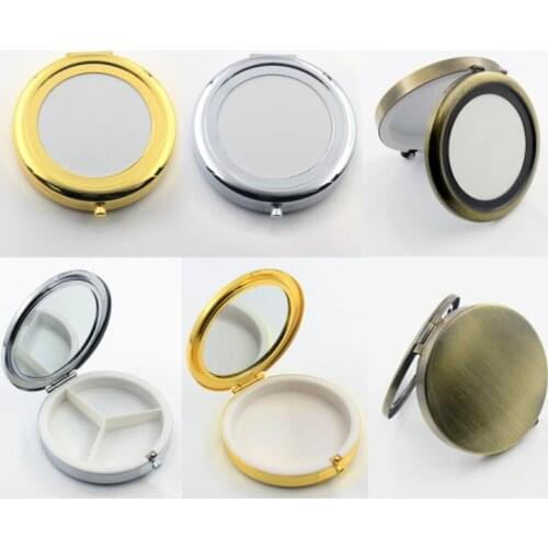 7cm Metal Round Pill Boxes Holder 3 Compartment Medicine Case Container Small Hearth Makeup Storage Organizer SN2693
