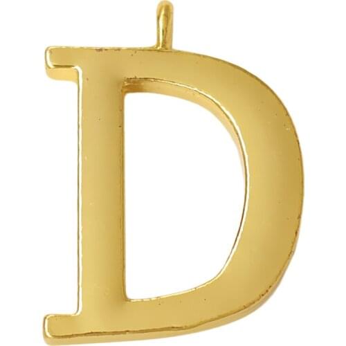 Fashion Uppercase English Alphabet Word D Gold Charm for hiphop Style Jewelry Pendant