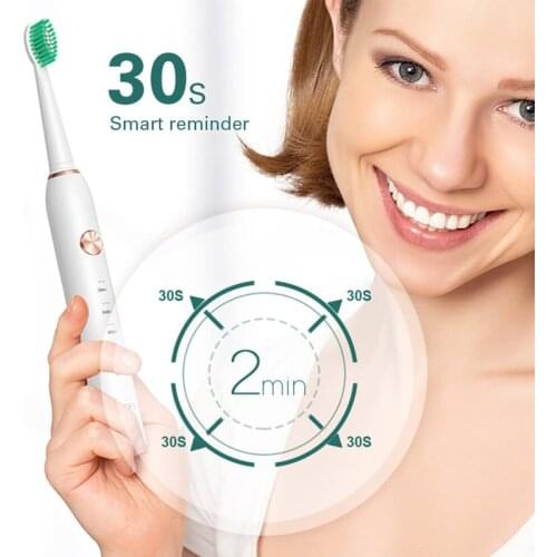 Washable Electronic Whitening Teeth Brush Adult Timer Toothbrush Ultrasonic Sonic Electric Toothbrush Rechargeable Tooth Brushes