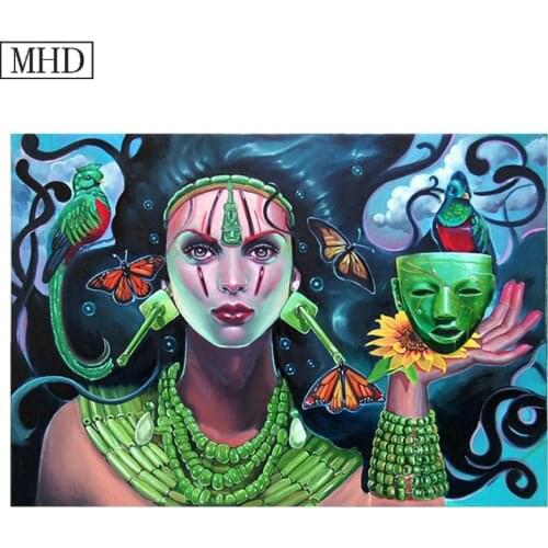 New diy 5D diamond painting woman portrait for home decor square full 3D diamond mosaic new arrival embroidery