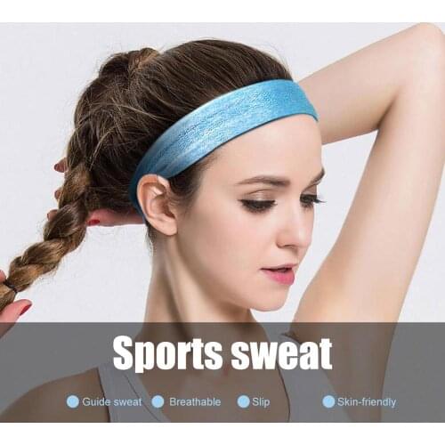 Fitness Equipment Yoga Headband Jogging Sweat Band Silicone Non-slip Antiperspirant Headband Sports Headband Wholesale In Stock