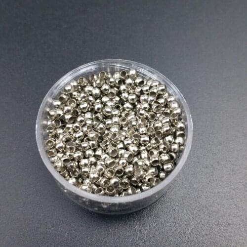 10g/lot Crimp End Beads Fit Bracelet Necklace Findings Dia 2/2.5/3mm Stopper Spacer Beads For Jewelry Making Station Beads