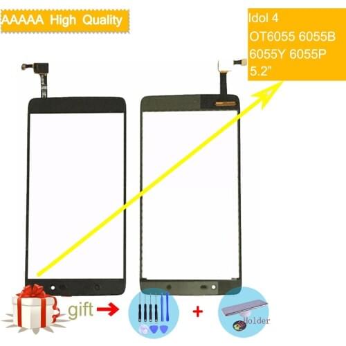 For Alcatel One Touch Idol 4 LTE OT6055 6055 6055P 6055Y 6055B 6055K Touch Screen Panel Sensor Digitizer Front Outer Glass
