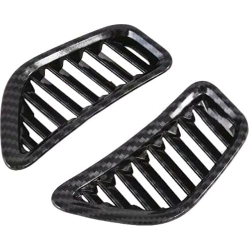For Toyota Prius 2019 2020 Carbon Fibre Front Dashboard Air Condition Outlet Vent Cover Frame Trims Accessories