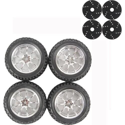 4pcs/set Metal Brake Disc Adapter Spare Wheel Hubs Upgrade Tires for 1/16 WPL B14 B24 C14 C24 C34 C44 D12 RC Car Parts