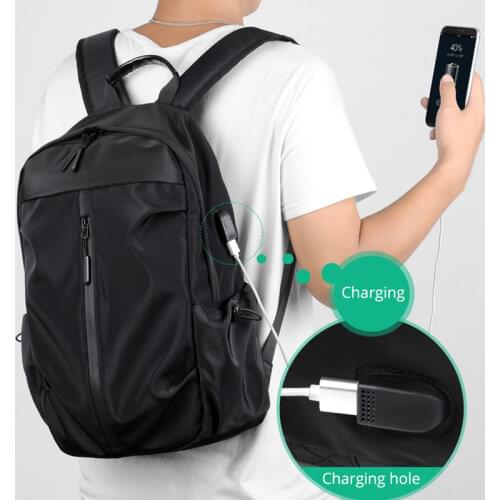 Casual Waterproof Oxford Mens Backpack School with Reflective Stripe Large Capacity Travel Backpack for Male laptop computer