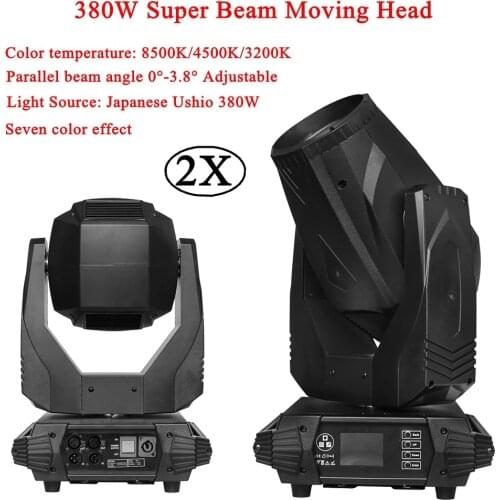 2Pcs/Lot 380W Super Beam Moving Head Light DMX512 Stage Lighting Equipment Night Club DJ Disco KTV Wedding Show Stage Light