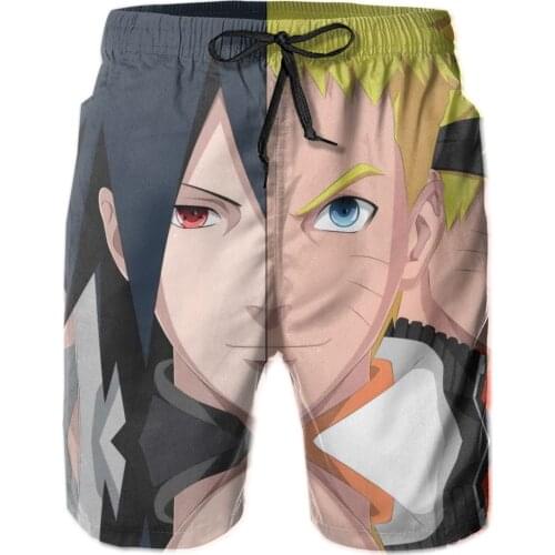 Summer Men Causal Shorts Breathable Quick Dry Funny Geek Anime,kakashi running Hokage11 Male Shorts