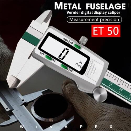 Stainless Steel Digital Display Caliper 150mm Fraction/MM/Inch High Precision Stainless Steel LCD Vernier Caliper measuring Tool