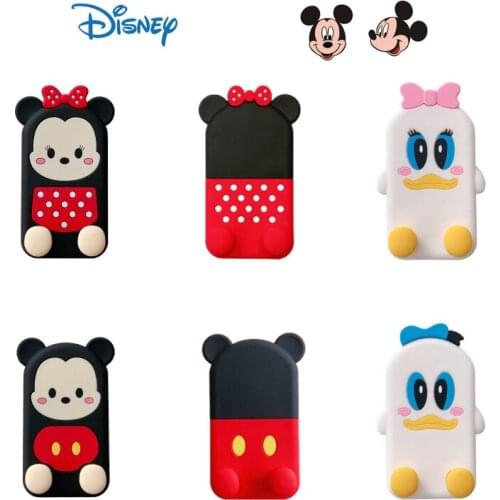 Disney Mickey Minnie Foldable Cute Cartoon Mobile Phone Stand Marvel Spiderman Creative Soft Rubber Lazy Desktop Ornament Stand