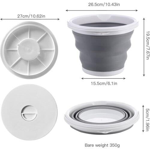 1.5L-10L Folding Bucket For Fishing Handle Fold Tub Car Wash Outdoor Hiking Round Camp Room Bucket Collapsible