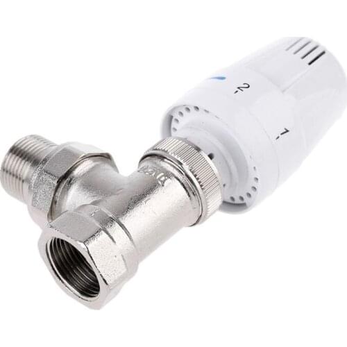 29EF Automatic Thermostatic Radiator Valve Thermostat Temperature Control Valve Angle Floor Heating Special Valve Copper