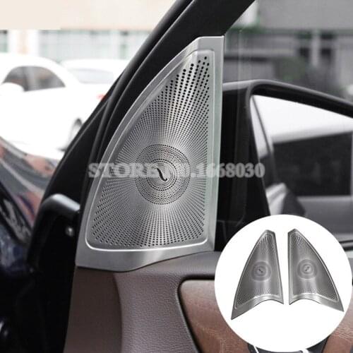 Inner Car Door Audio Speaker Cover Trim 2pcs For Benz GLS X166 2016-2019 Car accesories interior Car decoration