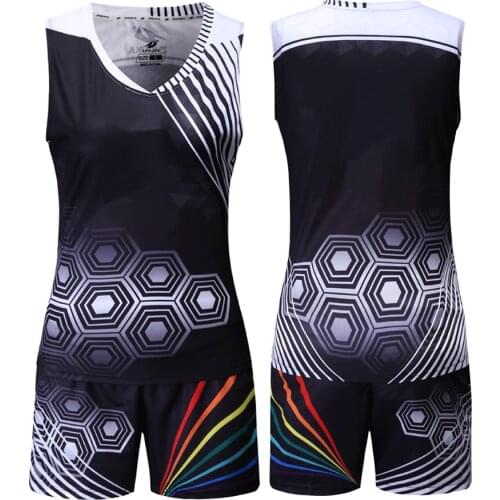 Volleyball Uniform New Black Womens Sleeveless Volleyball Jersey Set Quick-dry Volleyball Team Training Training Sportswear