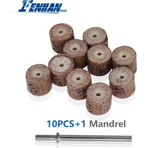 10pcs+1 Sanding Flap Disc Grinding Flap Wheels for Dremel Accessories 120 Grit Brush Sand Rotary Tools Abrasive Tools