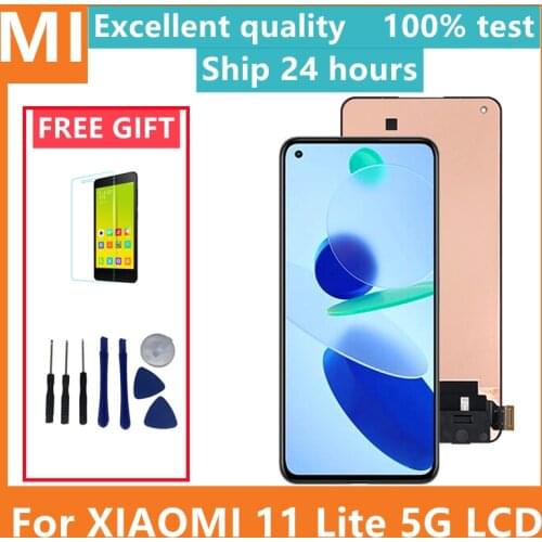 100% Original 6.55" Display for Xiaomi Mi 11 Lite LCD Touch Screen Digitizer For Xiaomi Mi11 Lite 5G Display Repair Parts