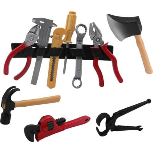 14PCS Classic DIY Pretend Play Toy Simulation Multifunction Plastic Repair Tool Kit Set Educational Toys Gifts For Children Kids