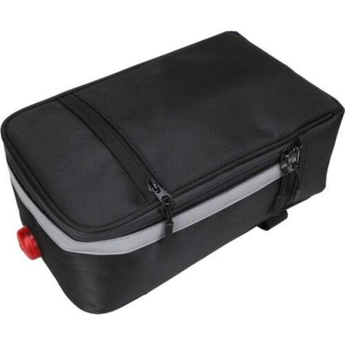 40$HOT Bike Bicycle E-Bike Rear Tail Rack Battery Storage Bag Case with LED Tail Light