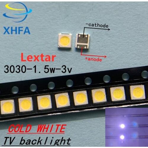 5000PCS Lextar LED Backlight TV High Power LED DOUBLE CHIPS 1W 3V 3030 Cool white PT30A66 TV Application 3030 pct 3v led Diode