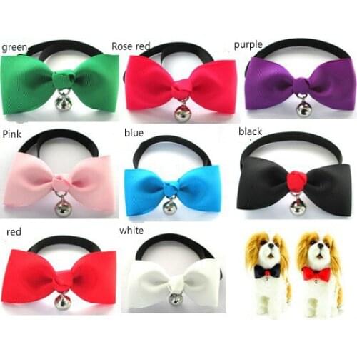 Dog accessories multicolor with bells pet collar tie pet supplies