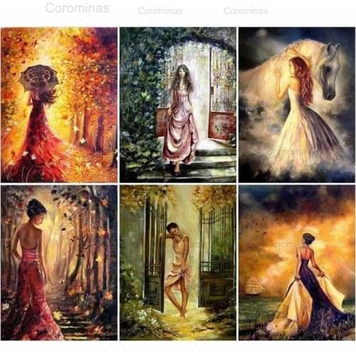 5D Diy Diamond Painting Long Skirt Girl Picture Rhinestones Diamond Embroidery Full Drill Mosaic Cross Stitch Kit Art Home Decor