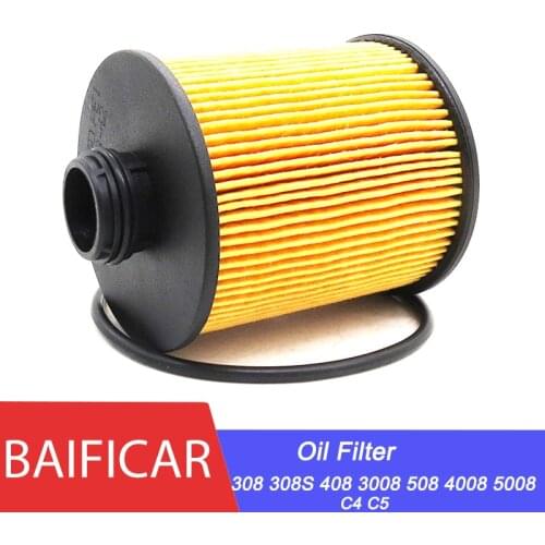 Baificar Brand New Engine Oil Filter 1612565980 For Peugeot 308 308S 408 3008 508 4008 5008 Citreon C4 C5 1.6T