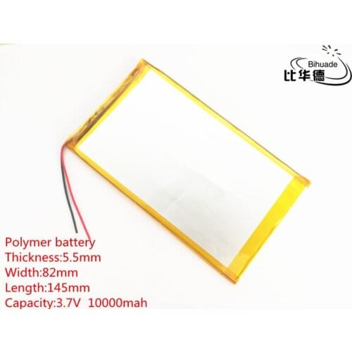 Free shipping 1pcs/lot 3.7 V 10000 mah tablet gm lithium polymer battery 5582145 for tablet pc 9.7" 10.1"