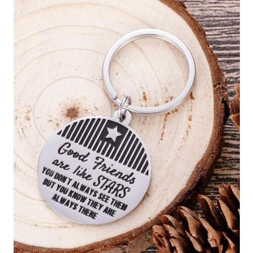 Friendship Keychain Gifts for Best Women Long Distance Birthday Gifts Him Her Valentine Sisterhood Sorority Anniversary Presents