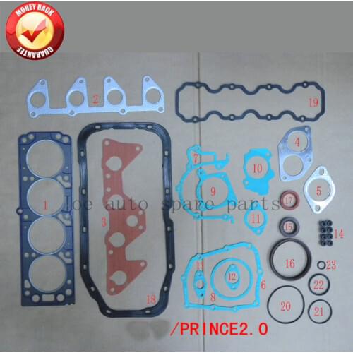 C20LE C20JE C20NE 20SE 20NE Engine Full gasket set kit for Daewoo Prince/Espero/Aranos/Lemans Opel Kadett e/Omega 2.0L 52041400