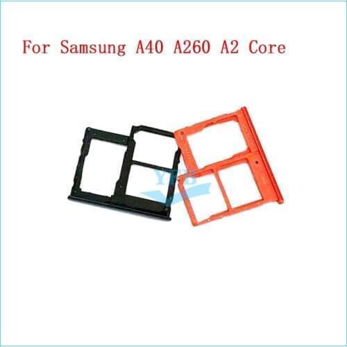 Sim Card Holder Slot Tray Micro SD Tray For Samsung Galaxy A40 / A2 Core / A260 A405 A405F A405FN Replacement Adapters