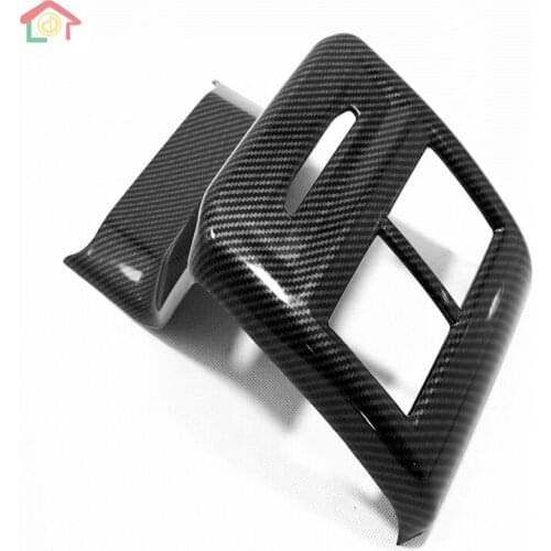 For Volkswagen Jetta Sagitar 2019 ABS carbon fiber rear air outlet decorative frame 1pcs