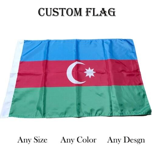 KAFNIK,Free Shipping 90x150cm/128*192cm/160*240cm/192*288cm Azerbaijan Flags and Banners for Indoor Outdoor Decorative