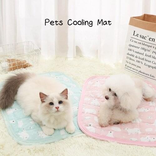 Pet Cooling Mat Ice Pad Summer Dog Beds Mats Cat Blanket Sofa Breathable Pet Sleeping Mat Washable Pet Cooling Cushion