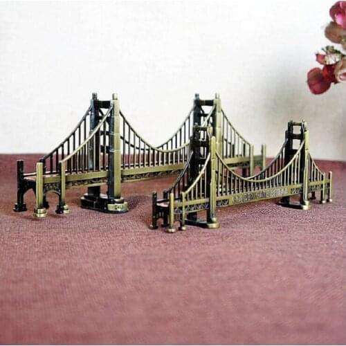 Metal Golden Gate Bridge Model Building Souvenir USA San Francisco Famous Architecture Model For Friends Gift Home Decor