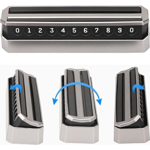 Phone Number Car Temporary Parking Number Flippable Card Plate For Peugeot 307 206 308 407 207 3008 208 508 301 2008 408 5008