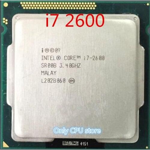 Original lntel I7 2600 CPU Processor Quad-Core 3.4Ghz L3=8M 95W Socket LGA 1155 Desktop CPU i7-2600 (working 100%)