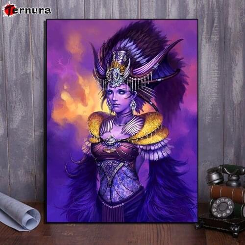 Full Display Diamond Painting Devil horns woman Diamond Mosaic Sale Rhinestones Pictures Cross Stitch Diamond Embroidery Decor