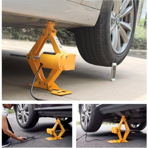 Portable 12V 3 Ton Car Jack Lift Jack Auto Lift Scissor Jack Lifting Machinisms 120-370/170-420mm Electric Car Jack QZ003